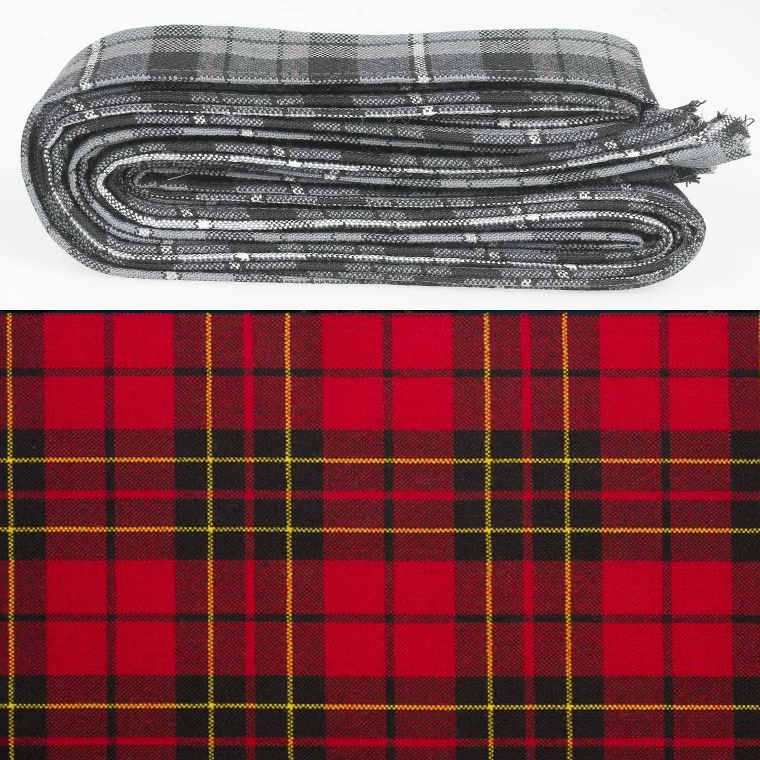 Wool Strip Ribbon in Brodie Modern Tartan 5 Strips Choose your Widt