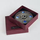 MacInness Clan Crest Pewter Plaid Brooch