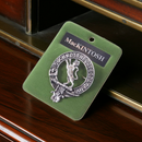 MacKintosh Clan Crest Badge in Pewter showcasing the belted clan design, a perfect accessory for proud MacKintosh members.