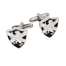 Close-up of Axe and Shield Kilt Pin from the Axe and Shield Kilt Pin & Cufflink Set, perfect gift for kilt enthusiasts.