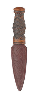 Glenurquhart Daywear Sgian Dubh featuring a hand stained resin handle and real leather sheath, ideal for everyday wear.