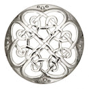 Cathedral Plaid Brooch showcased on a beautiful fabric background, emphasizing its unique design and versatility for kilt outfits.