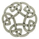 Close-up of the Celtic Interlace Plaid Brooch highlighting the detailed craftsmanship of the cast pewter and its elegant polished finish.