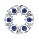 The Dancers Thistle Plaid Brooch displayed on a model, demonstrating its stylish appeal and perfect for any occasion.
