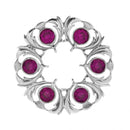 Close-up view of the Dancers Thistle Plaid Brooch highlighting its stunning craftsmanship and design.