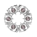 Dancers Thistle Plaid Brooch showcasing high-quality pewter construction and colored stone accent.