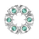 Artisan-crafted Dancers Thistle Plaid Brooch resting on a flat surface, highlighting its 2 1/4" diameter and delicate design.
