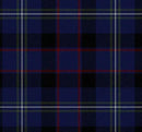 Close-up of the Luxury Tartan Handfasting Ribbon with Embroidery from The Kiltmakery displaying personalized custom embroidery and luxurious fabric.