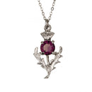 Scottish Thistle Pendant handcrafted by Art Pewter, made in Scotland, featuring intricate thistle design, perfect for jewelry lovers.