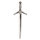 Claidhmhor Kilt Pin showcasing its intricate design and craftsmanship, measuring 1.5 inches by 4 inches.