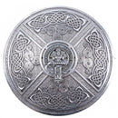 Scottish Clan Crest Saltire Plaid Brooch