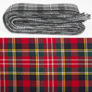 Wool Strip Ribbon in Christie Modern Tartan featuring 5 strips, available in various widths, perfect for weddings and versatile crafting.