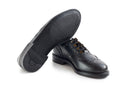 Close-up of Endrick Ghillie Brogues showcasing the padded top-line and traditional long laces with leather tassels.