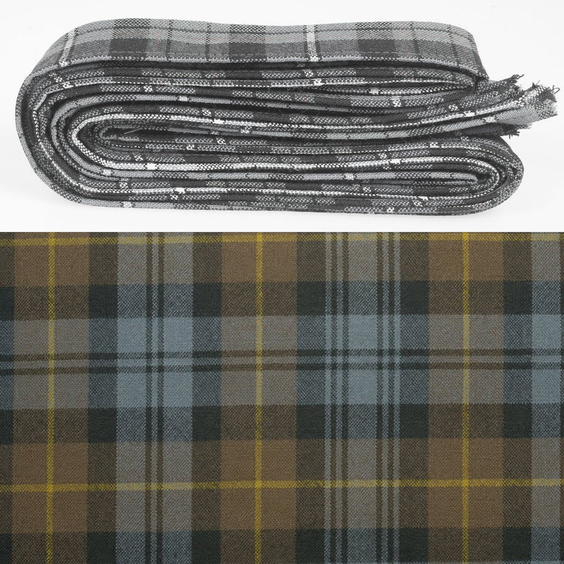 Wool Strip Ribbon in Gordon Weathered Tartan - 5 Strips, Choose your Width