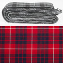 Wool Strip Ribbon in Hamilton Red Modern Tartan - 5 Strips, Choose your Width, perfect for wedding decorations and various crafting projects.
