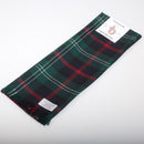 Wool Scarf in Sutherland Old Modern Tartan hanging elegantly, showcasing its lightweight design and vibrant pattern, perfect for fashion wear.