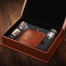 Fraser of Lovat Clan Crest Hip Flask Gift Set - Boxed
