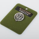 Scottish Thistle Crest Small Pewter Pin Badge showcasing quality craftsmanship with an antique palladium finish, perfect for expressing Scottish heritage as a brooch or lapel pin.