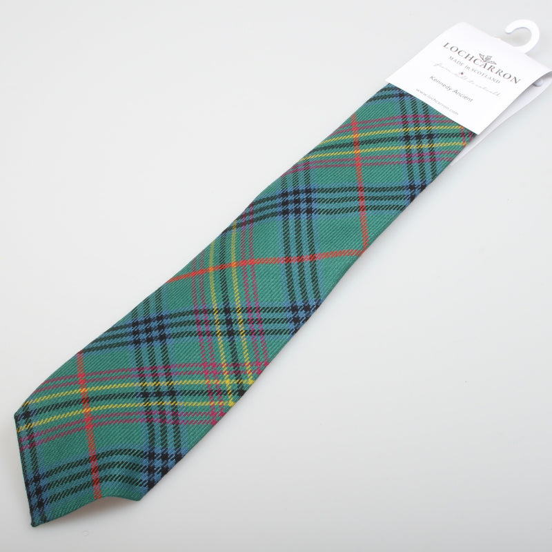 Luxury Pure Wool Tie in Kennedy Ancient Tartan
