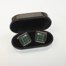 Farquharson Modern Tartan Cufflinks showcasing vibrant tartan patterns, perfect for elevating formal attire.