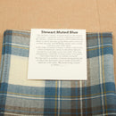 Wool Strip Ribbon in Stewart Muted Blue Weathered Tartan - 5 Strips, Choose Your Width