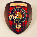 Handmade MacKinnon Clan Crest Plaque showcasing intricate design and traditional Scottish tartan.