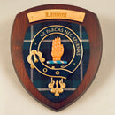 Lamont Clan Crest Plaque showcasing traditional Scottish tartan design handmade in Glasgow, Scotland.