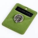 Hamilton Clan Crest Small Pewter Pin Badge showcasing Scottish heritage, perfect for wearing as a brooch or lapel pin.