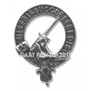 MacMillan Clan Crest Badge in Pewter showcasing the high-quality pewter construction and the elegant palladium coating, perfect for displaying Scottish heritage.