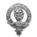 MacNab Clan Crest Badge in Pewter, a beautifully crafted 40mm crest featuring a traditional design, perfect for displaying clan pride as a cap badge or brooch.