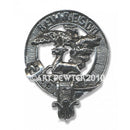 Maxwell Clan Crest Badge in Pewter displayed against a neutral background, showcasing its intricate design and high-quality craftsmanship, perfect for proud clan members.