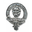 Menzies Clan Crest Badge in Pewter, a beautifully crafted 40mm badge showcasing Scottish heritage, perfect for wearing as a cap badge or brooch pin.