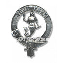 Murray Clan Crest Badge in Pewter, a stylish and durable representation of Scottish heritage, perfect for proud Murray clan members.