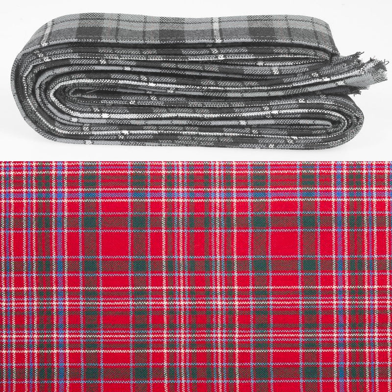 Wool Strip Ribbon in MacAlister Modern Tartan - 5 Strips, Choose your Width