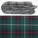 Wool Strip Ribbon in MacDonald of the Isles Green Modern Tartan - 5 Strips, Choose your Width, perfect for wedding trimmings and crafting decor