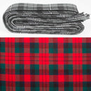 Wool Strip Ribbon in MacDuff Modern Tartan - 5 strips shown in various widths perfect for wedding trimmings and decorations.