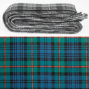 Wool Strip Ribbon in MacKinlay Ancient Tartan - 5 Strips, showcasing intricate tartan patterns perfect for wedding trimmings and versatile craft projects.