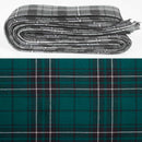 Wool Strip Ribbon in MacLean Hunting Modern Tartan - 5 strips ideal for wedding trimmings and decorations, showcasing fine weight wool tartan pattern.