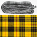Wool Strip Ribbon in MacLeod of Lewis Modern Tartan, perfect for weddings, available in multiple widths, showcasing 5 strips of fine wool tartan design.