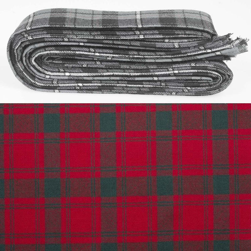 Wool Strip Ribbon in MacQuarrie Modern Tartan - 5 Strips, Choose Your Width