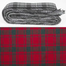 Wool Strip Ribbon in MacQuarrie Modern Tartan, perfect for weddings and decorations, showcasing high-quality wool craft with unique hemmed edges.