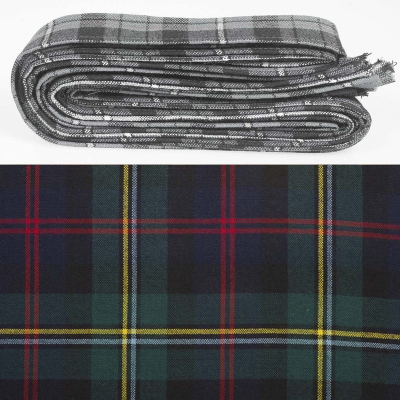 Wool Strip Ribbon in Malcolm Modern Tartan - 5 Strips, Choose Your Width