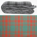 Wool Strip Ribbon in Menzies Green Ancient Tartan, perfect for embellishing events like weddings. Available in multiple widths, showcasing its fine wool tartan design.