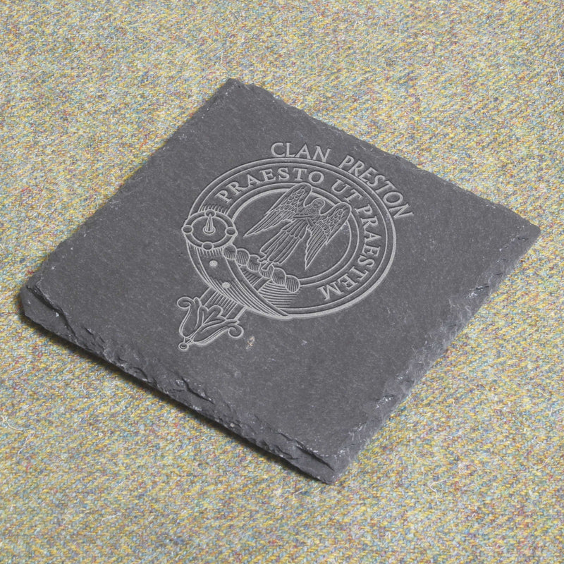 Preston Clan Crest Slate Coaster