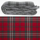 Wool Strip Ribbon in Scott Red Modern Tartan - 5 Strips, Choose Your Width, perfect for enhancing wedding decor and events.