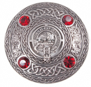 Inglis Clan Crest Pewter Plaid Brooch