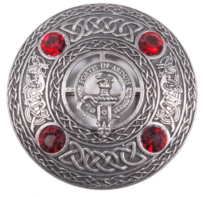 Middleton Clan Crest Pewter Plaid Brooch