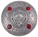 Nicholson Clan Crest Pewter Plaid Brooch