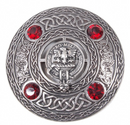 Sandilands Clan Crest Pewter Plaid Brooch