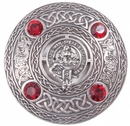 Urquhart Clan Crest Pewter Plaid Brooch